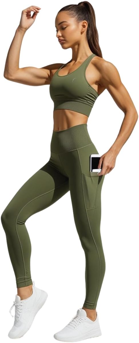 Misharen High - Waist Yoga Pocket Leggings for Women | Gym Pants | Workout & Sportswear | Stretchy | No Camel Toes, and Seamless Activewear | ملابس رياضية للنساء | بنطلون نسائي - Néctar