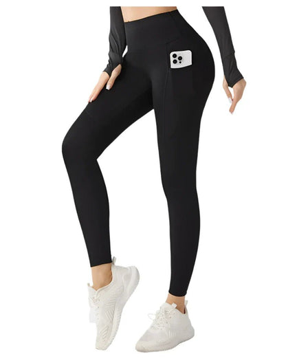 Misharen High - Waist Yoga Pocket Leggings for Women | Gym Pants | Workout & Sportswear | Stretchy | No Camel Toes, and Seamless Activewear | ملابس رياضية للنساء | بنطلون نسائي - Néctar